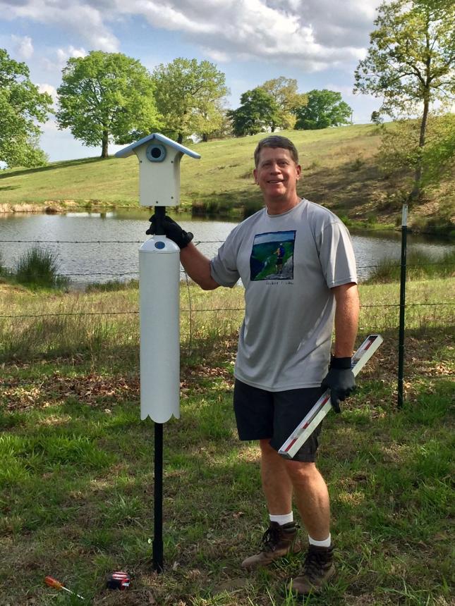 Ken Curry with Bluebird box